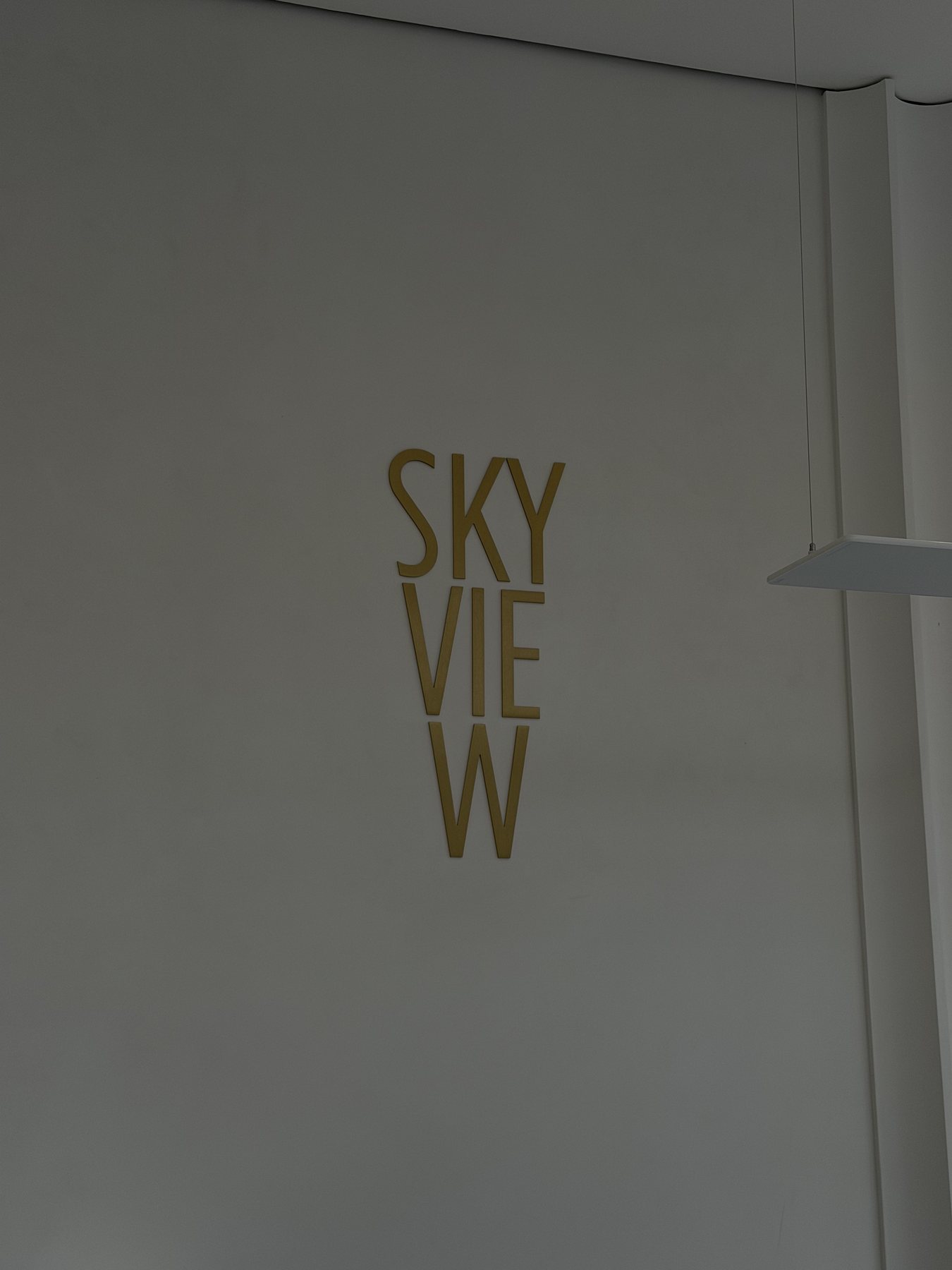 Фирменный знак ЖК Sky View в интерьере апартаментов